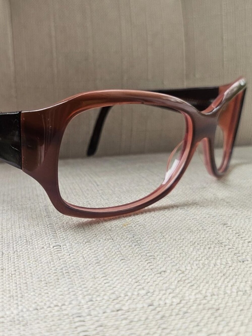 Vintage Norma Kamali Women Eyeglasses Frame Brown Shimmer Glasses Eyewear